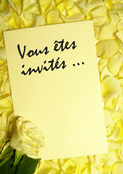 Invitation tendre sur fond floral &eacute;l&eacute;gant